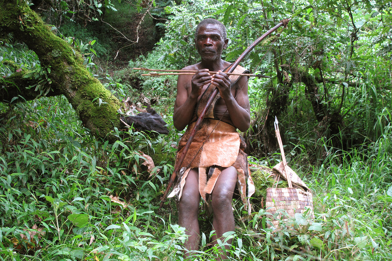 batwa-hunter-in-the-forest-Mgahinga-gorilla-national-park